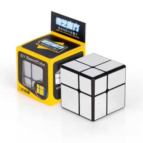 Rubik's cube QiYi 2x2 Mirror Speedcube Black Silver
