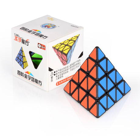Rubik's cube Sengso Pyraminx 4x4 Pyramid Speedcube Black