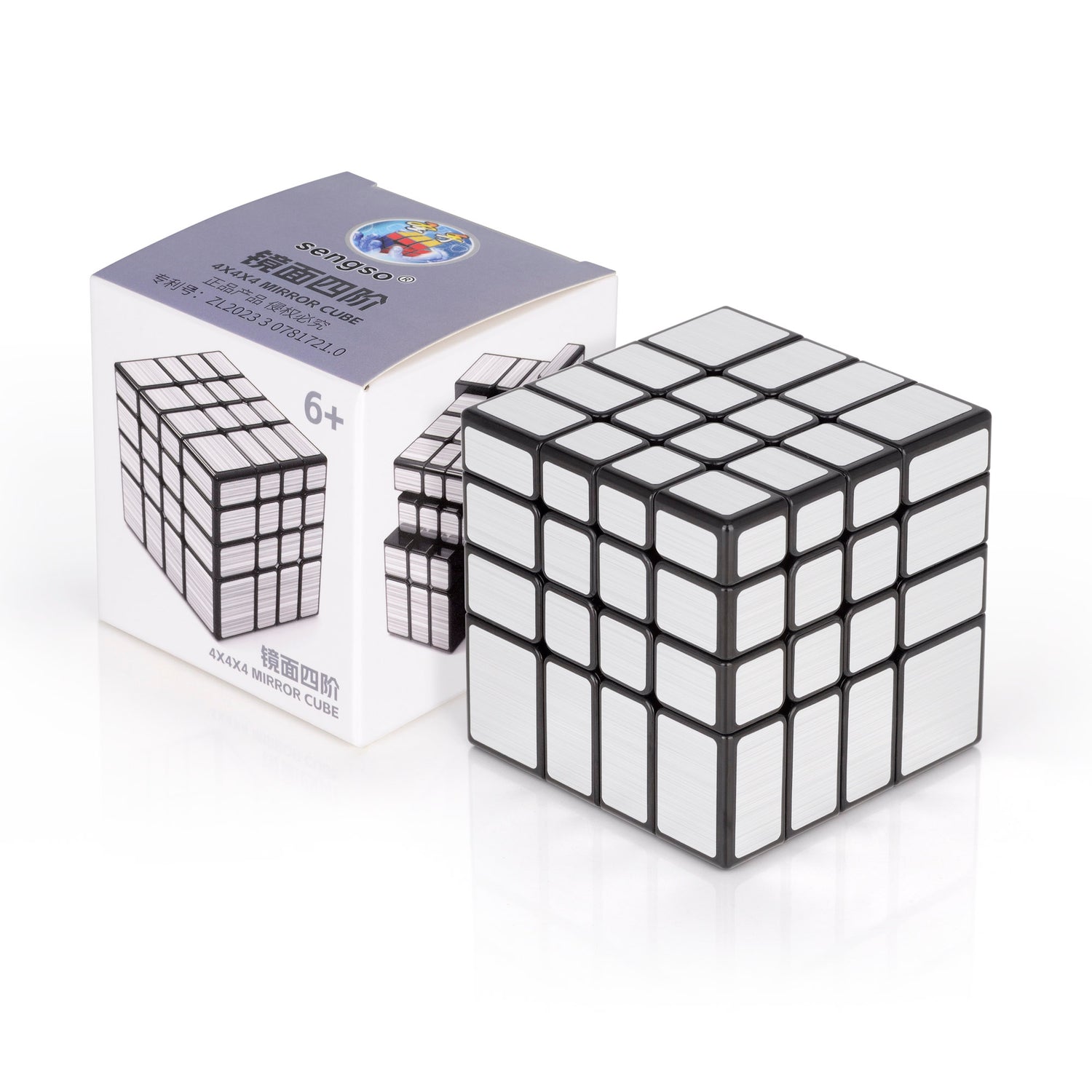 Rubik's cube SengSo 4x4 Mirror Speedcube Black Silver